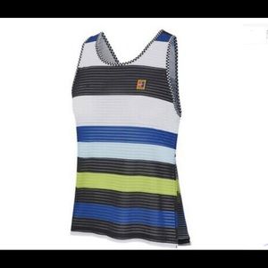 Nikecourt Womens Printed Stripe Tank 💙💚 - Size Large